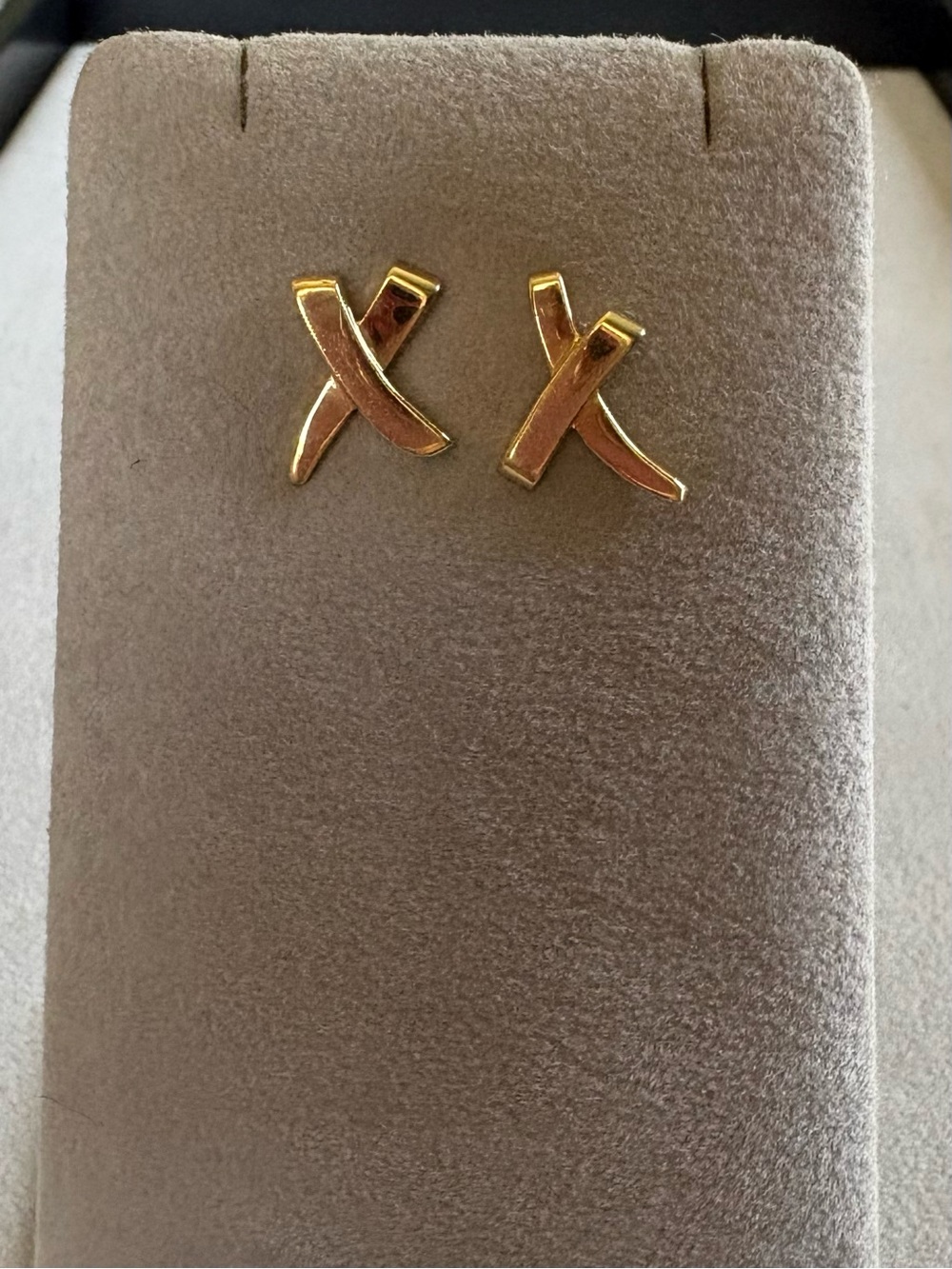Tiffany & Co. Paloma Picasso 18K Gold X Stud Earrings